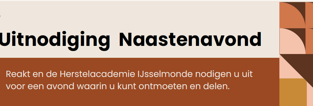 naasten avond Herstelacademie IJsselmonde